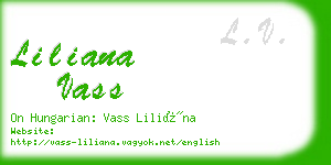 liliana vass business card